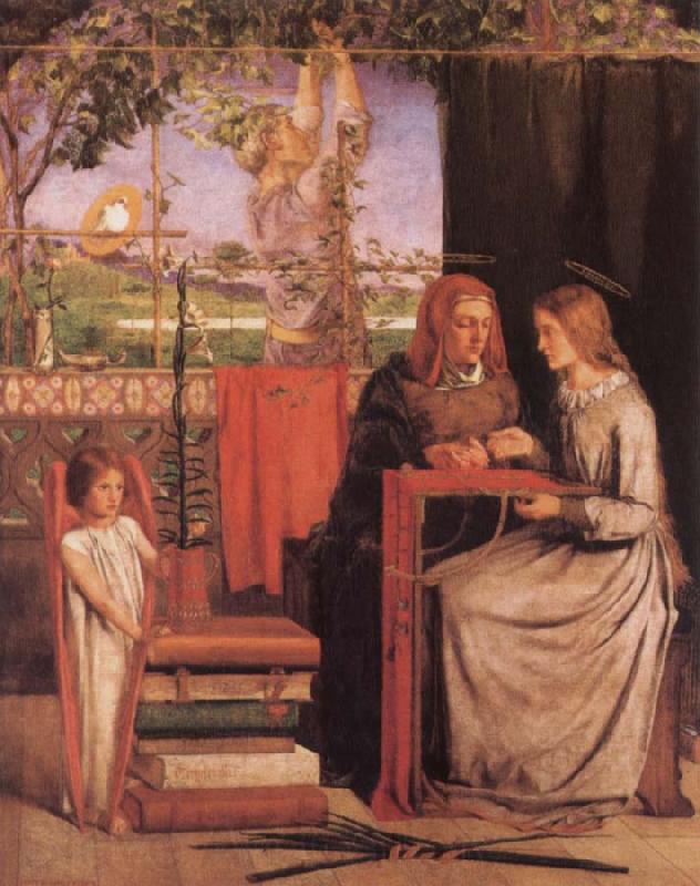 Dante Gabriel Rossetti Girlhood of Mary Virgin Spain oil painting art